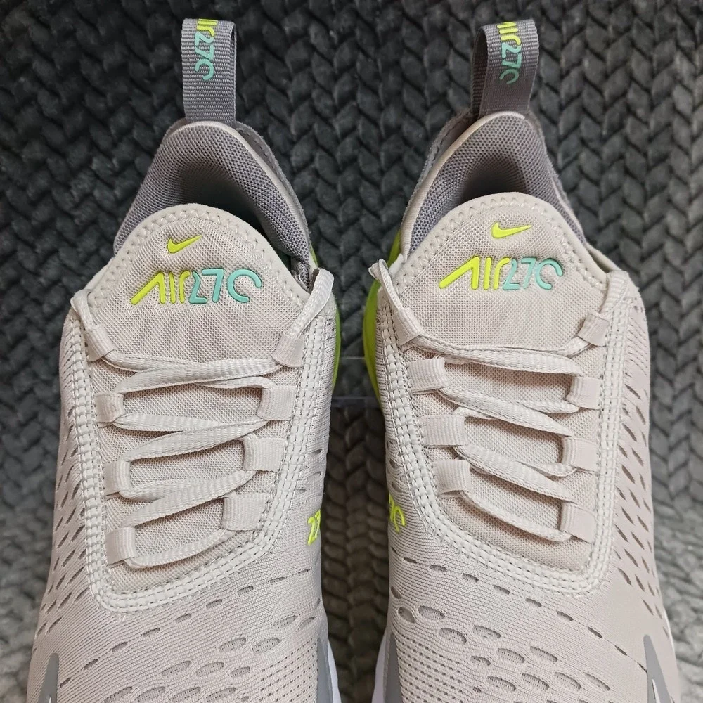 Nike Air Max 270 Light Bone Volt GS Walking Running Shoes Size 5Y Women's 6.5